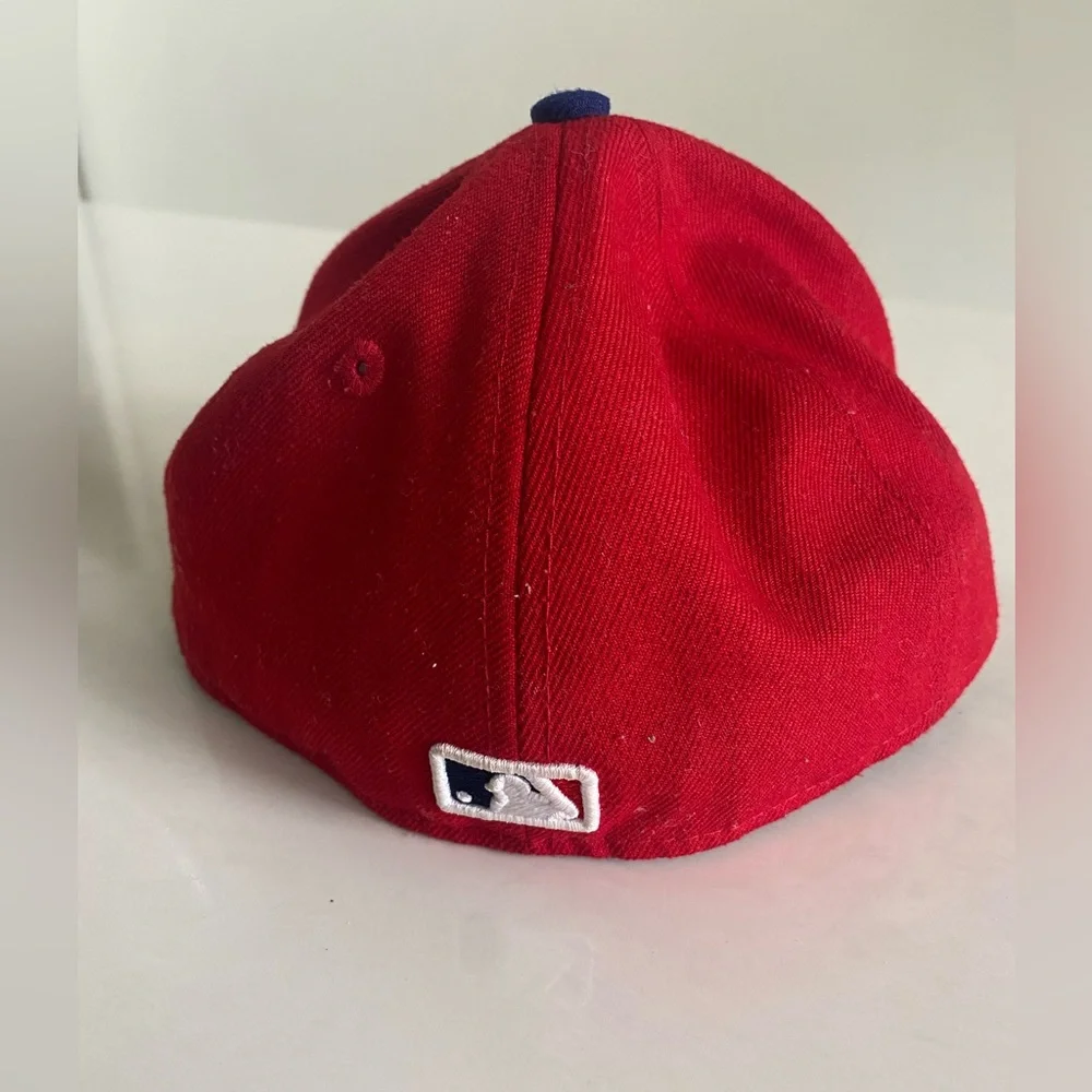 Philadelphia Phillies Hat MLB New Era‎ 59Fifty On Field Cap Hat Red Size 6 1/2
